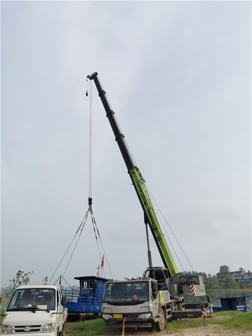 山丹县桥梁建设吊装案例